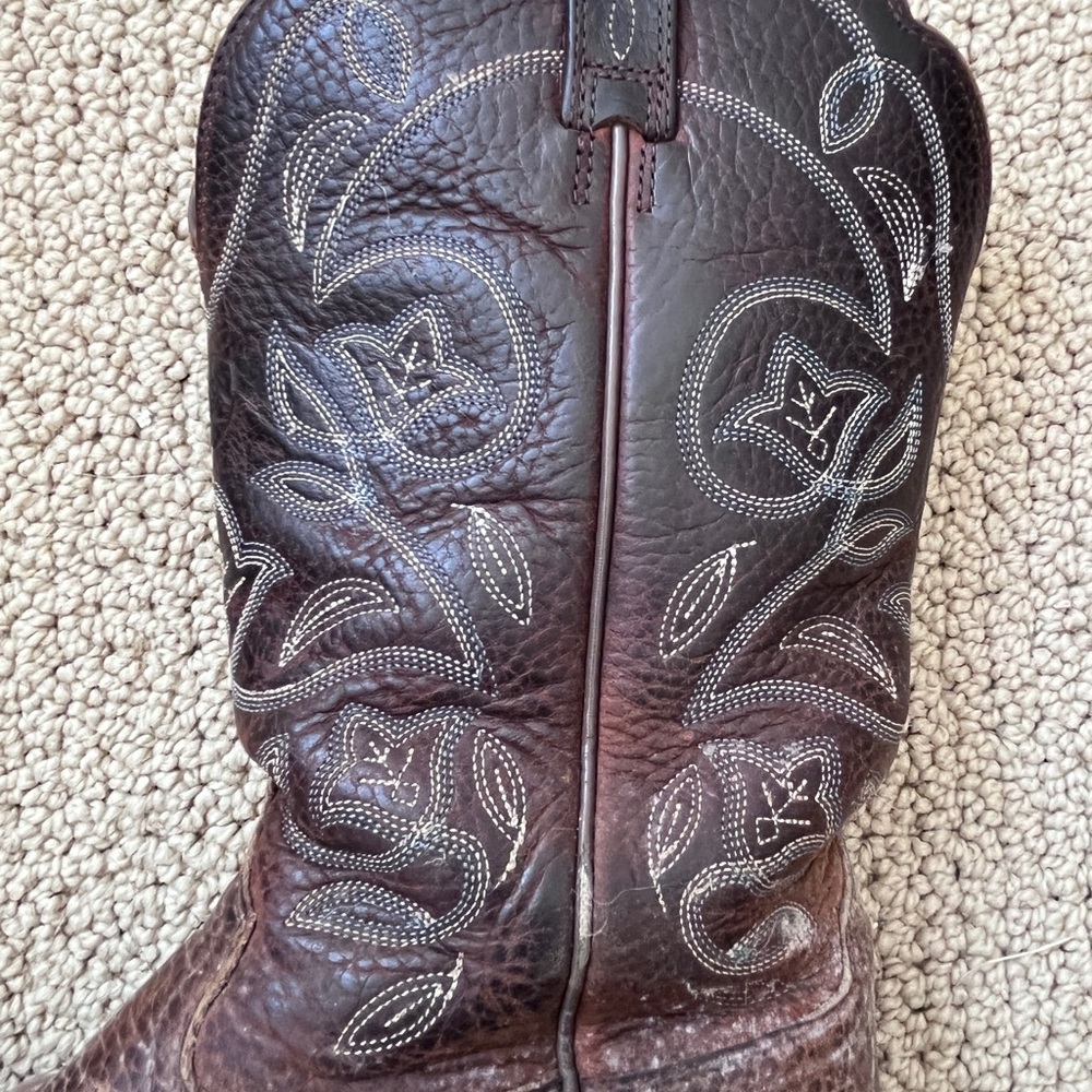 Ariat Brown Western Style Heeled Cowboy Boots - Picture 9 of 12